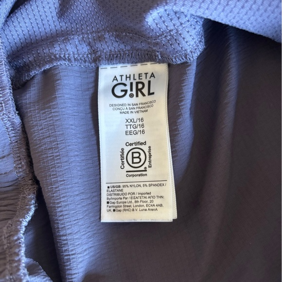 Athleta Girl Trekkie Trail Crop Pant Nightfall Purple Size XXL (16) Wide Leg - Picture 12 of 13